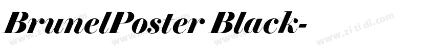 BrunelPoster Black字体转换